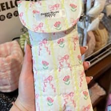 Sweetstore Supply原創可愛甜美清新蝴蝶結收納魔術貼粘貼筆袋