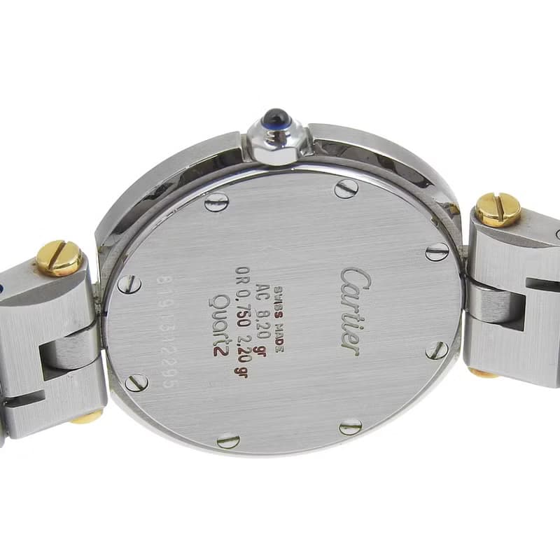 【日本直送】カルティエ CARTIER サントスラウンドSM 腕時計 cal.81 84038288 SS×YG クオーツ アナログ表示 ホワイト文字盤【中古】