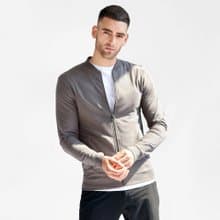 北歐極簡 - Jersey Jacket 男用純有機棉外套 - 質感灰