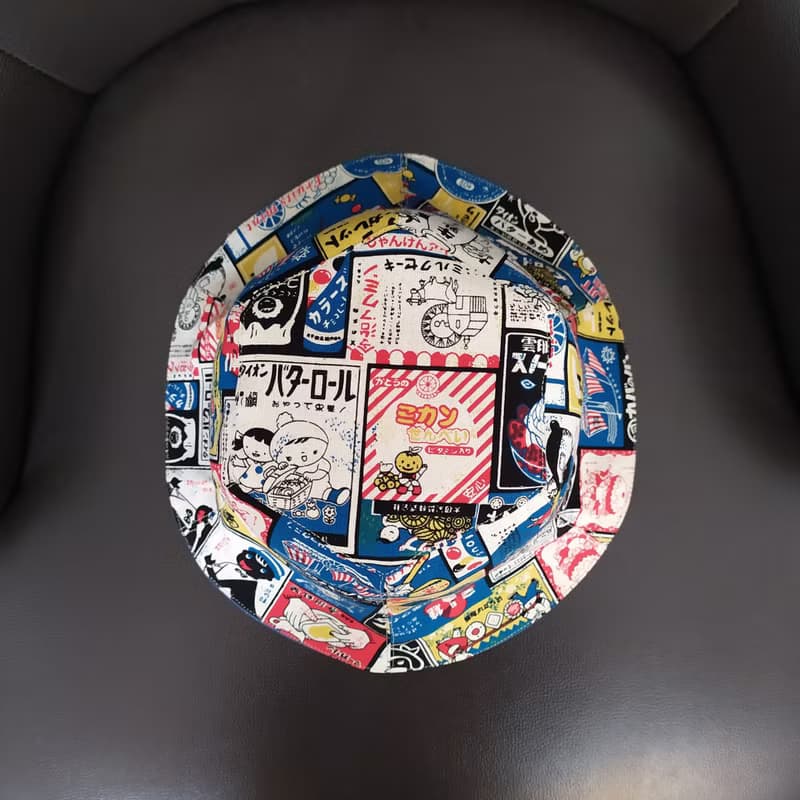 手工雙面漁夫帽/短帽簷/遮陽帽/藍黑/復古牛奶糖