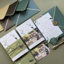 小清新麻繩喜帖.美式婚卡.明信片喜帖