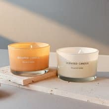 香氛蠟燭 白色濃郁 橘色淡雅 | 濃淡皆溫柔