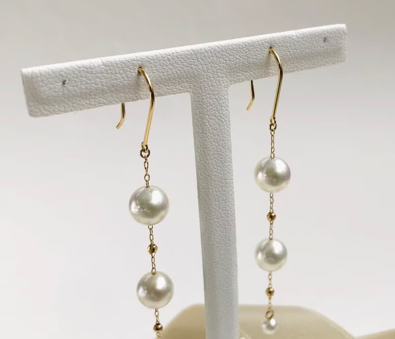 Akoya pearl earring  750  K18  sea pearl