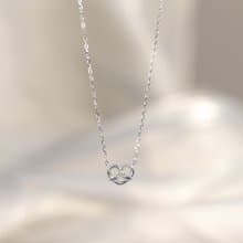 愛心蝴蝶餅乾 純銀項鍊