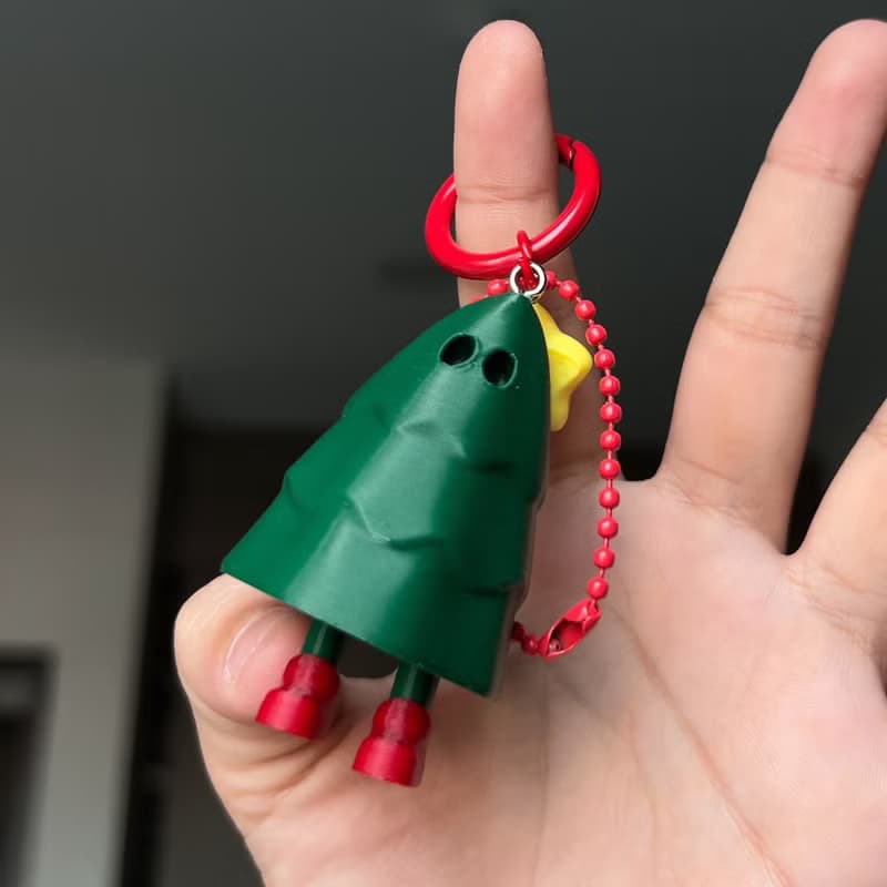 Zou X'mas Keychains - Darkgreen body red shoe