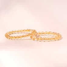 天然黃水晶 水晶手鍊 | 招財