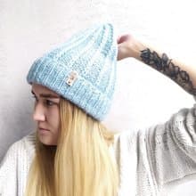 Woolen blue winter womens hat | レディース帽子