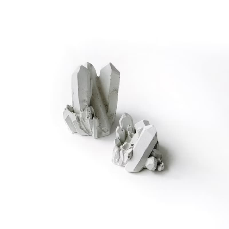 (預購) 純灰系列 |  大小冰晶礦山兩件組  水泥擴香石 室內擺飾