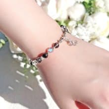 黑髮晶 銀曜石 拉長石 白水晶 S925純銀 天然水晶手鍊