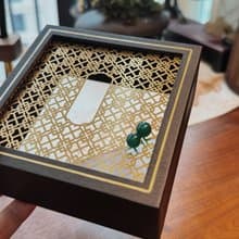 玉石耳釘天然石耳墜掛飾中國風