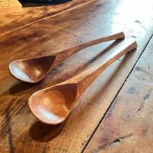 手刻甜點匙、茶匙 II－六角柄