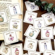 Thank you seal Perfume bottles　香水瓶シール 35枚入り