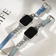 Apple watch - 牛仔丹寧拼接單鏈 蘋果錶帶 錶帶