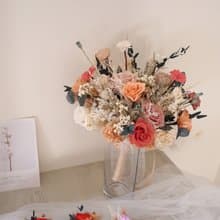 【竒植花物】活潑俏麗永生乾燥捧花 求婚花束 情人節 新娘捧花