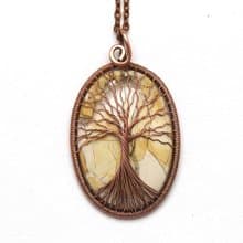 Mookaite Tree Of Life Necklace Pendant  Spiritual Necklace Gemstone Jewelry