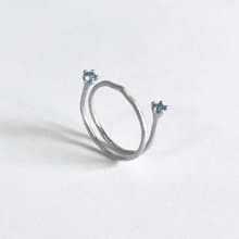 Mollis Ring (Swiss Blue Topaz) sand blast finishing