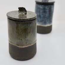 手工陶瓷甖連蓋 綠色