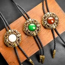 四季系列 古銅款 保羅領帶 Bolo Tie 皮革項鍊 皮繩領帶 長項鍊