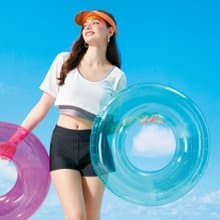 MIT 少女短袖短版二件式泳裝
