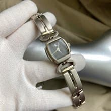 CK Calvin Klein 霧銀灰金屬感 錶盤印ck字樣 立體鏡面 古董錶