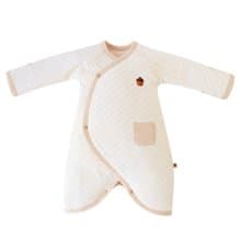 【SISSO有機棉】奶茶小松果二重織蝴蝶裝 3M 6M