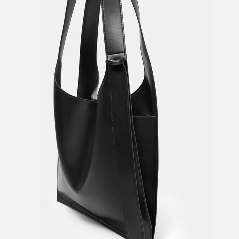 BO Shopper 玉米基皮革 側背包 大包 黑色