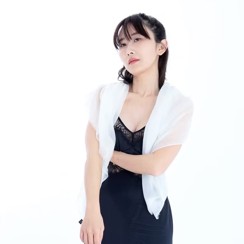 雲暮白 | 輕盈星幕戒指絨 喀什米爾圍巾