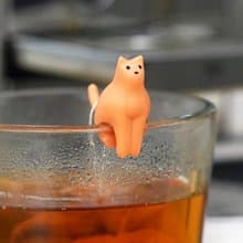 美國 Kikkerland 貓咪茶包掛件 茶葉茶包茶具創意茶勾 萌寵禮物