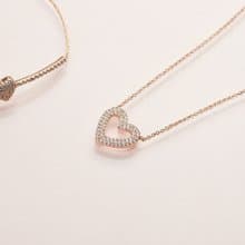 心鑽糖霜鋯石項鍊(共2色)