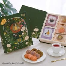 【喜憨兒】恬靜花園禮盒(B) I 花草茶 I 手工餅乾