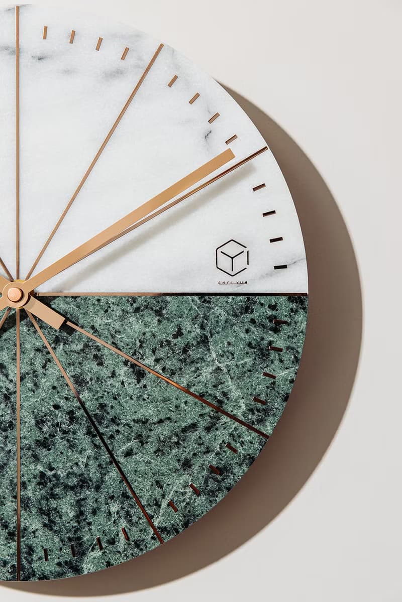 【奇鈺家居】一片大理石鐘風格家居飾品蛇紋石