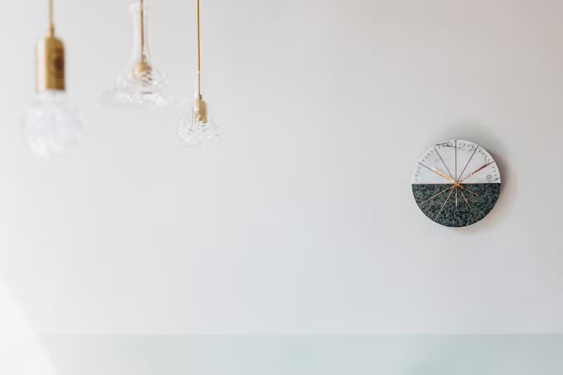 【奇鈺家居】一片大理石鐘風格家居飾品蛇紋石