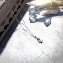VIIART。勇氣。黃銅鋯石百搭鎖骨短項鍊