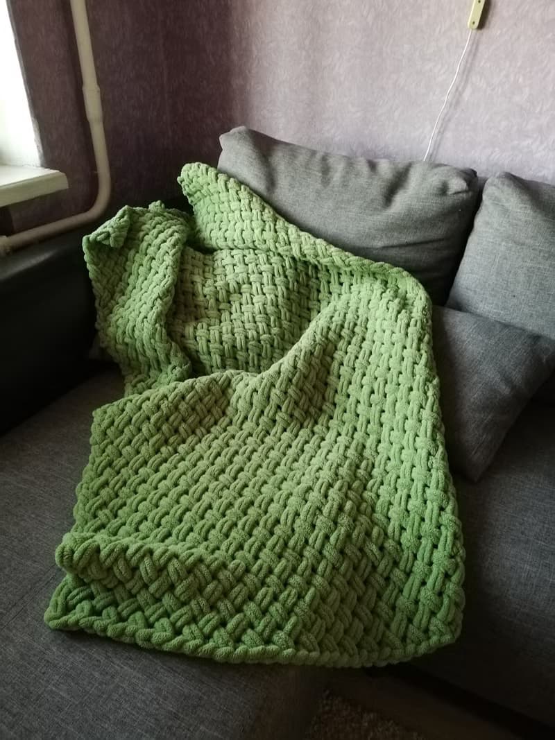 Green blanket soft knit bedspread interior blanket graduation gift