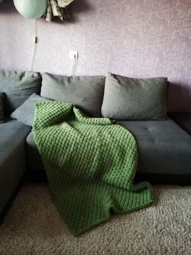 Green blanket soft knit bedspread interior blanket graduation gift
