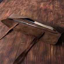 Personalized leather roll for 2 knives, leather knife roll, leather knife sheath
