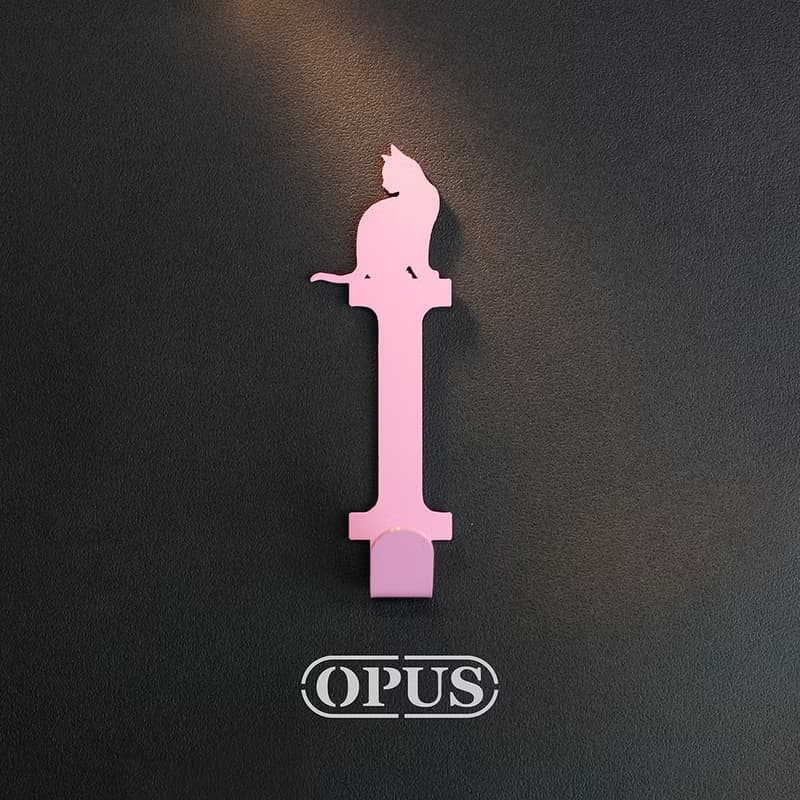 【OPUS東齊金工】當貓咪遇上字母I - 掛勾(粉紅)/女友生日禮物