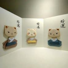 手工原作字畫  |  可愛療癒喵系列  /  A3C24  /【好運...】