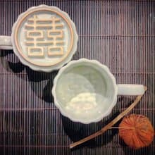 【台客藍】見囍咖啡杯 雙喜臨門對杯