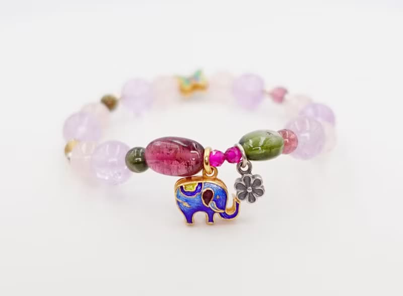 寶麗金珠寶-天然碧璽水晶銀飾手鍊