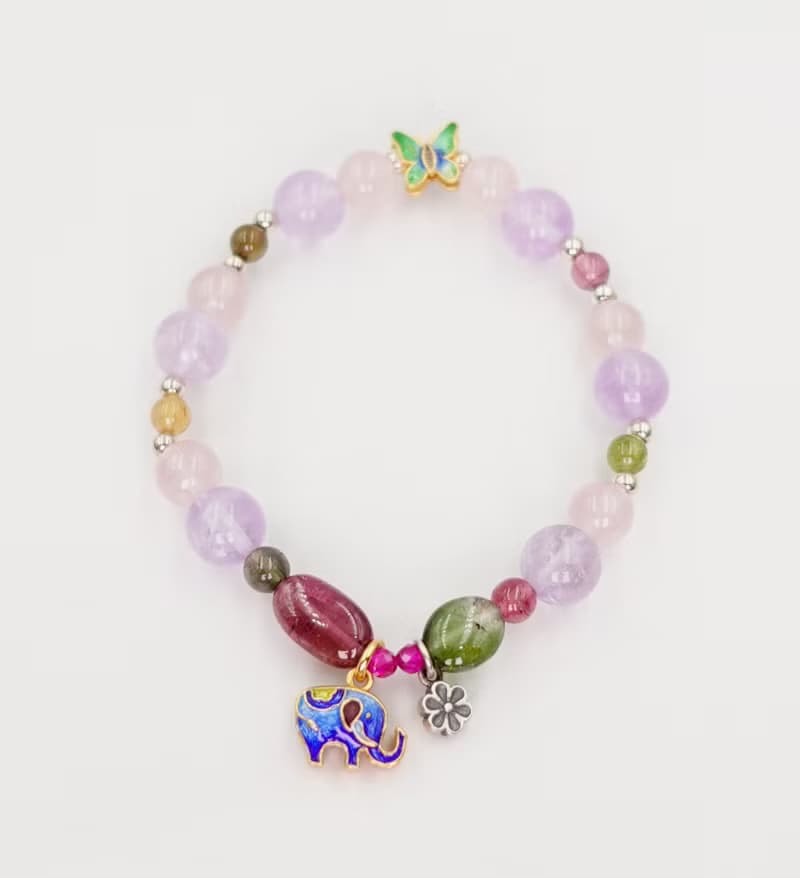 寶麗金珠寶-天然碧璽水晶銀飾手鍊