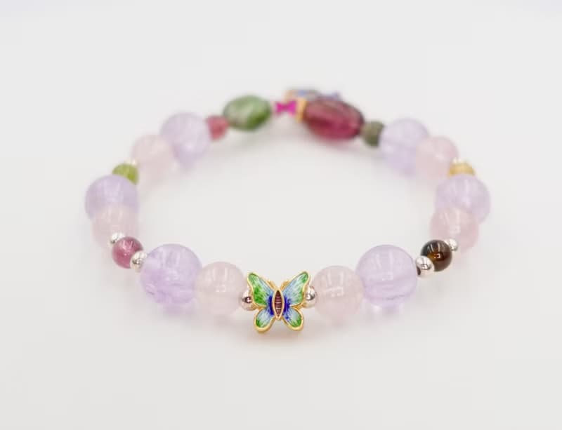 寶麗金珠寶-天然碧璽水晶銀飾手鍊