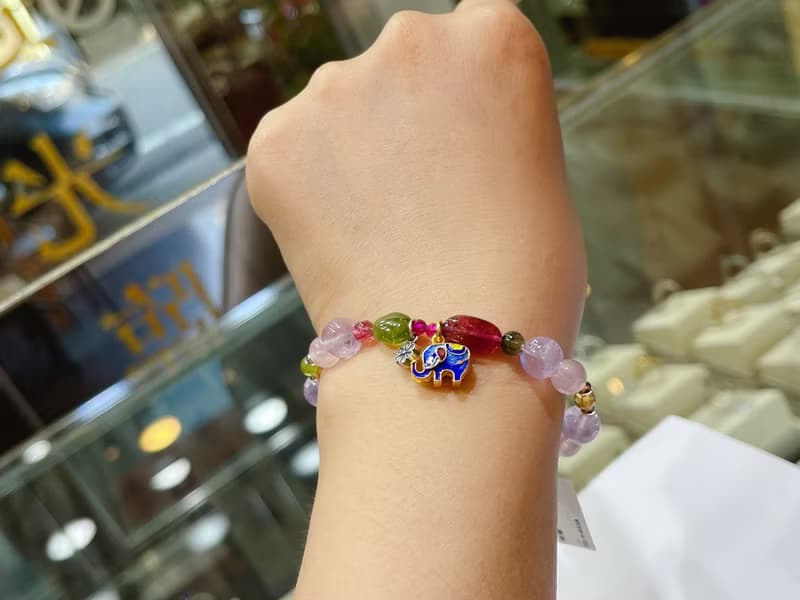 寶麗金珠寶-天然碧璽水晶銀飾手鍊