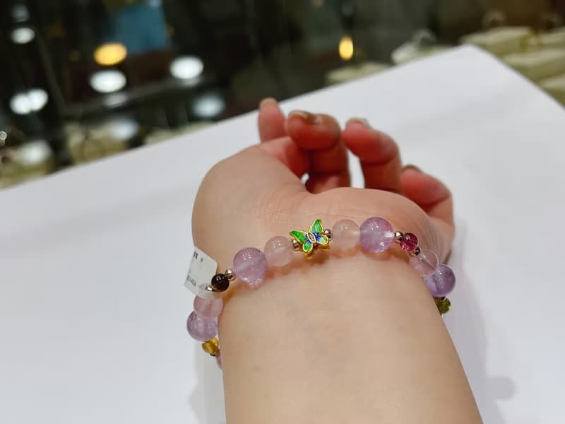 寶麗金珠寶-天然碧璽水晶銀飾手鍊