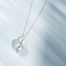 La Robe De La Mer -Necklace- Pearl×K18YG/K18PG×Chain K18YG/PG×Diamond  0.007ct