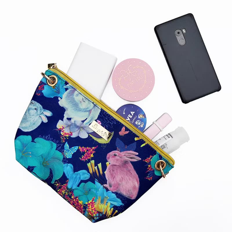 【萌兔森林】可調節長短鏈條帆布斜背包/餃子包/單肩包母親節禮物