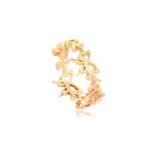 抽象蝴蝶純銀鍍18K金戒指 Abstract Butterflies Lace Ring
