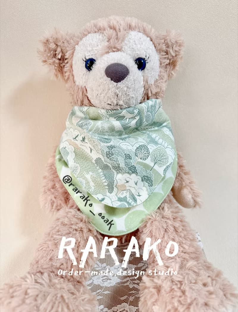 。山丘。手作圍兜 手帕式領巾圍兜 夏季手巾 汗巾 寶寶彌月 週歲