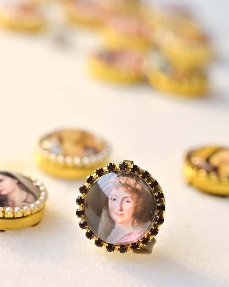 Button Cover 手作鈕扣飾~別致優雅~名畫系列: 伯爵夫人肖像