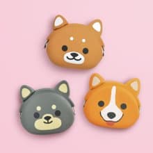 mimi POCHI Friends 柴犬 黑柴 柯基 狗狗造型矽膠口金包